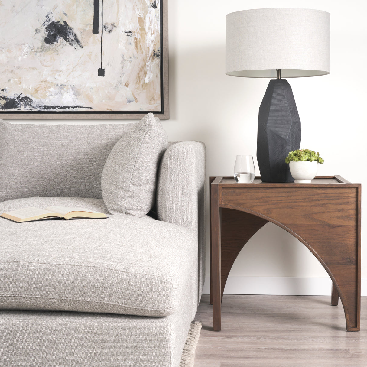 Laraya Medium Brown Wood w/ Arches End Table from Mercana - Luna Furniture