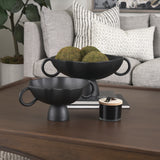 Radka Small Matte Black Metal Decorative Bowl from Mercana - Luna Furniture
