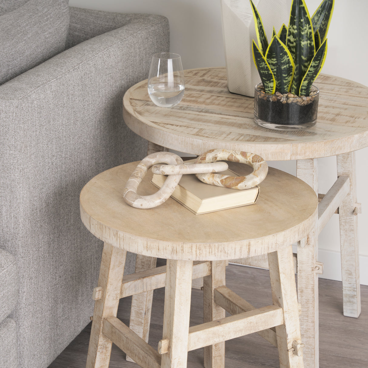 Rosie Large Blonde Wood End Table from Mercana - Luna Furniture
