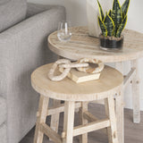Rosie Large Blonde Wood End Table from Mercana - Luna Furniture