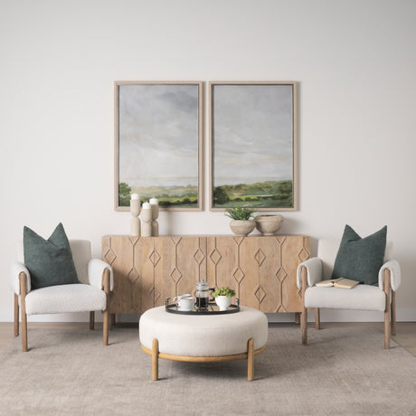 Qamra Tall Beige Textured Metal Pillar Candle Holder Candle Holder from Mercana - Luna Furniture