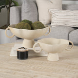 Radka Beige Textured Small Metal Decorative Bowl from Mercana - Luna Furniture