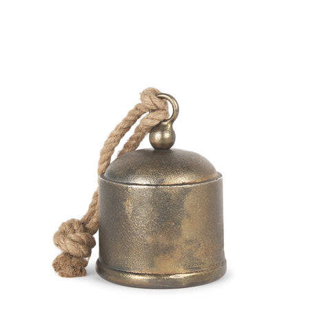 Quincy Medium Gold Metal Decorative Bell Object from Mercana - Luna Furniture