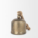 Quincy Medium Gold Metal Decorative Bell Object from Mercana - Luna Furniture