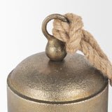 Quincy Medium Gold Metal Decorative Bell Object from Mercana - Luna Furniture