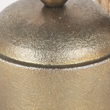 Quincy Medium Gold Metal Decorative Bell Object from Mercana - Luna Furniture