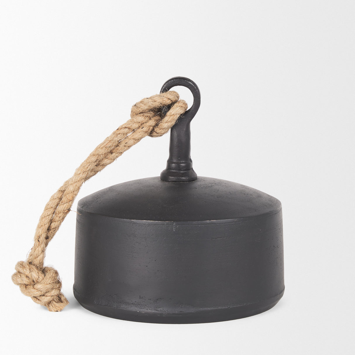 Quincy Large Matte Black Metal Decorative Bell Object from Mercana - Luna Furniture