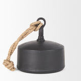Quincy Large Matte Black Metal Decorative Bell Object from Mercana - Luna Furniture