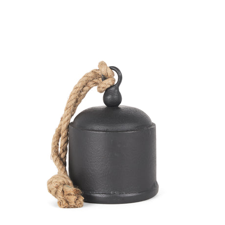 Quincy Medium Matte Black Metal Decorative Bell Object from Mercana - Luna Furniture