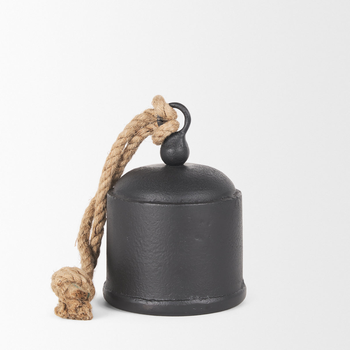 Quincy Medium Matte Black Metal Decorative Bell Object from Mercana - Luna Furniture