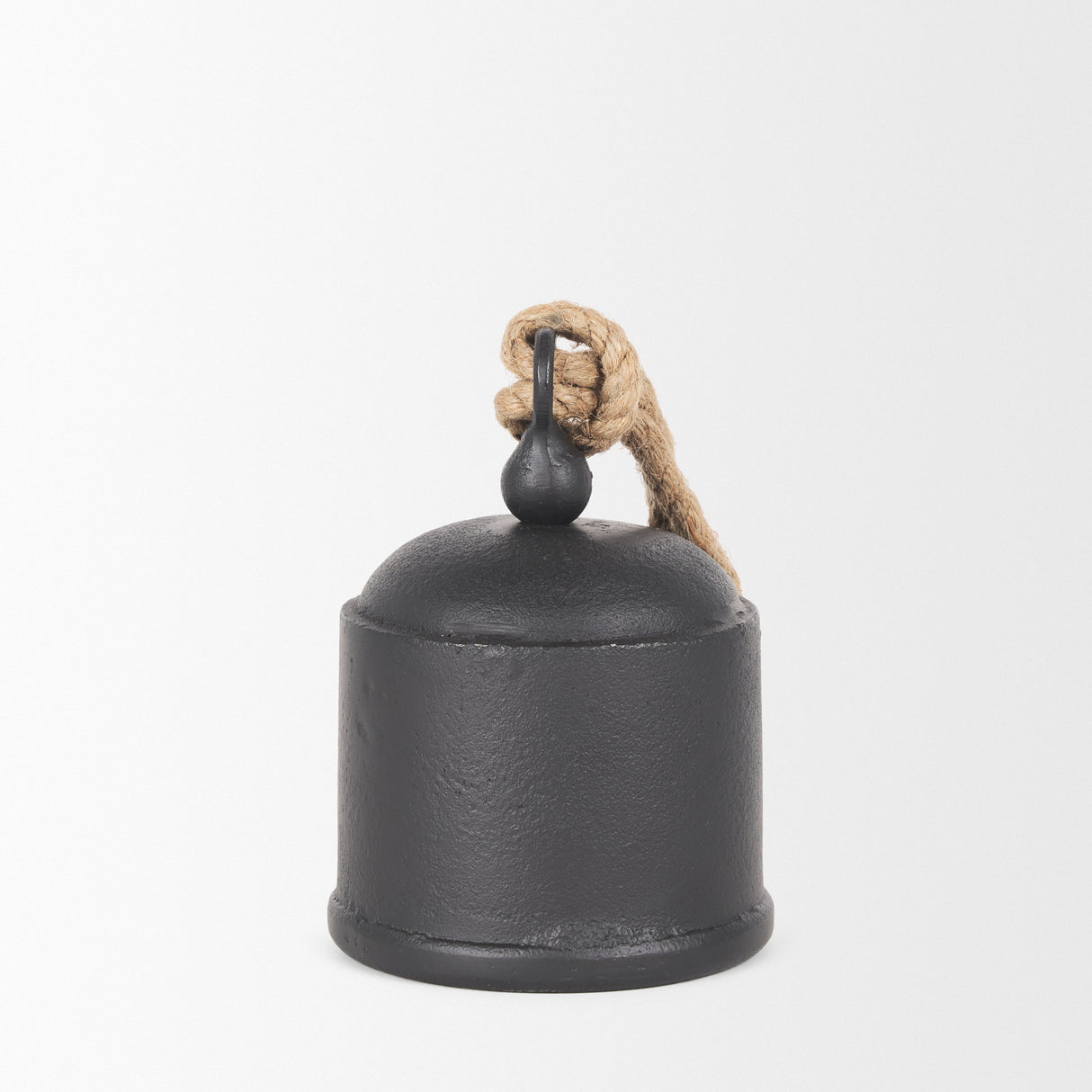Quincy Medium Matte Black Metal Decorative Bell Object from Mercana - Luna Furniture