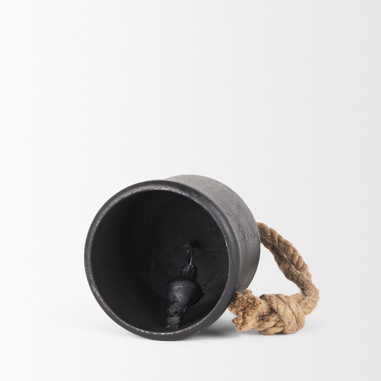 Quincy Medium Matte Black Metal Decorative Bell Object from Mercana - Luna Furniture