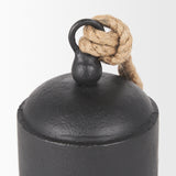 Quincy Medium Matte Black Metal Decorative Bell Object from Mercana - Luna Furniture