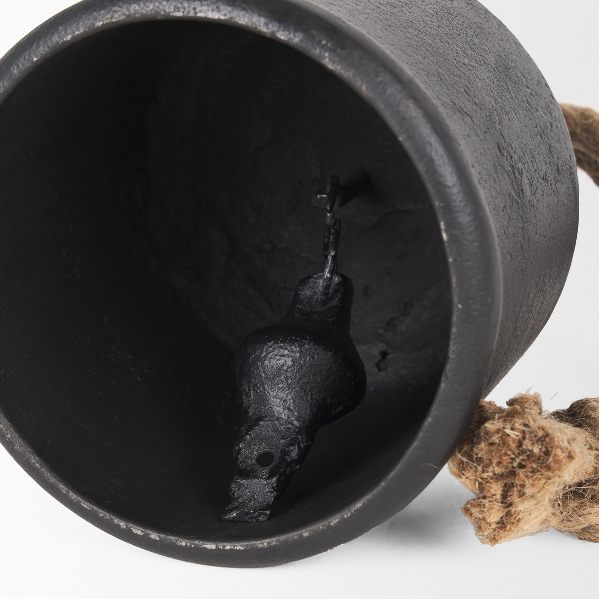 Quincy Medium Matte Black Metal Decorative Bell Object from Mercana - Luna Furniture