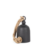 Quincy Small Matte Black Metal Decorative Bell Object from Mercana - Luna Furniture