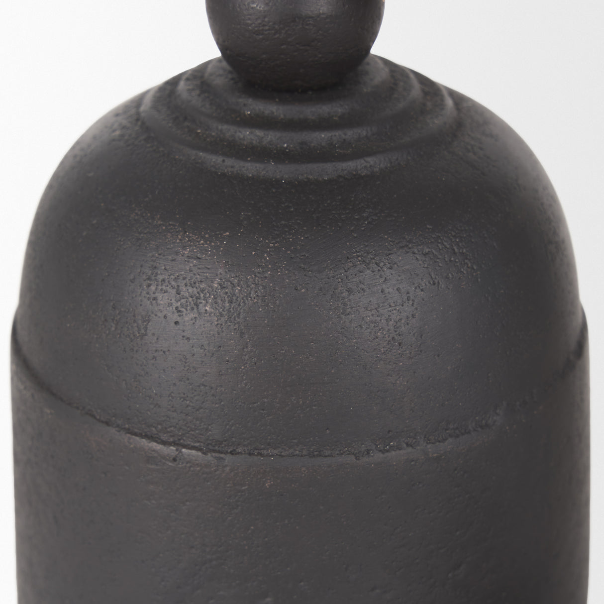Quincy Small Matte Black Metal Decorative Bell Object from Mercana - Luna Furniture