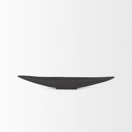 Piero Small Matte Black Metal Decorative Bowl from Mercana - Luna Furniture