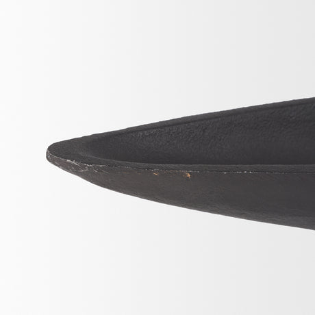 Piero Small Matte Black Metal Decorative Bowl from Mercana - Luna Furniture