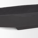Piero Small Matte Black Metal Decorative Bowl from Mercana - Luna Furniture