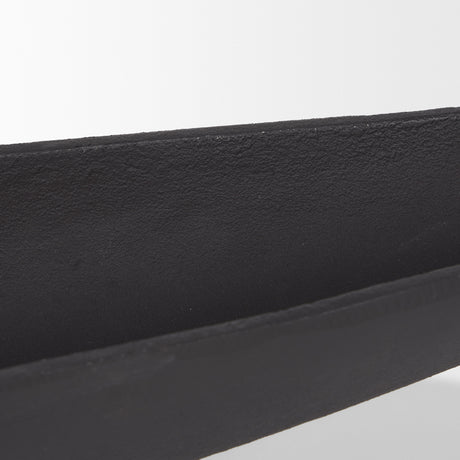 Piero Small Matte Black Metal Decorative Bowl from Mercana - Luna Furniture