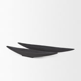 Piero Small Matte Black Metal Decorative Bowl from Mercana - Luna Furniture
