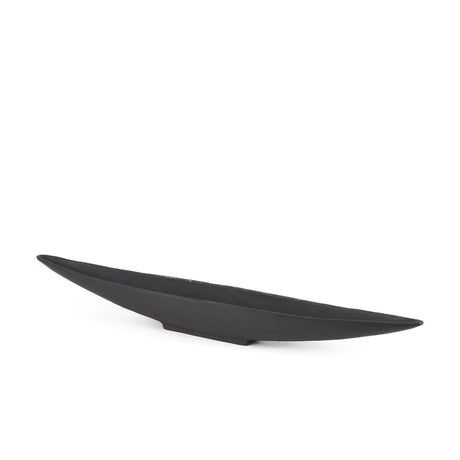 Piero Large Matte Black Metal Decorative Bowl from Mercana - Luna Furniture