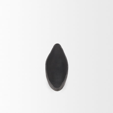 Piero Large Matte Black Metal Decorative Bowl from Mercana - Luna Furniture