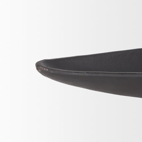Piero Large Matte Black Metal Decorative Bowl from Mercana - Luna Furniture