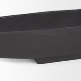 Piero Large Matte Black Metal Decorative Bowl from Mercana - Luna Furniture