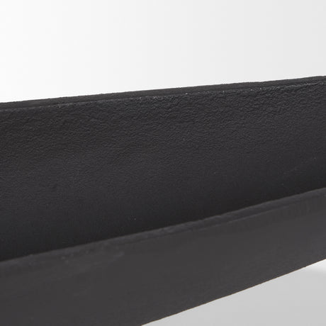 Piero Large Matte Black Metal Decorative Bowl from Mercana - Luna Furniture