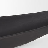 Piero Large Matte Black Metal Decorative Bowl from Mercana - Luna Furniture