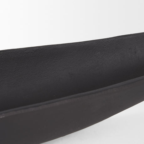 Piero Large Matte Black Metal Decorative Bowl from Mercana - Luna Furniture