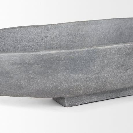 Piero Small Concrete Finished Metal Decorative Bowl from Mercana - Luna Furniture