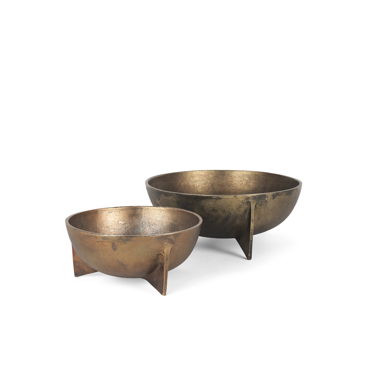 Quita Large Gold Metal Decorative Bowls (Set of 2) from Mercana - Luna Furniture