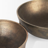 Quita Large Gold Metal Decorative Bowls (Set of 2) from Mercana - Luna Furniture