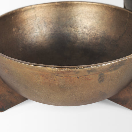 Quita Large Gold Metal Decorative Bowls (Set of 2) from Mercana - Luna Furniture
