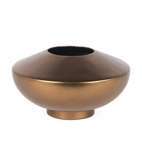 Quiana Large Gold Metal Vase from Mercana - Luna Furniture