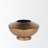 Quiana Medium Textured Gold Metal Vase from Mercana - Luna Furniture