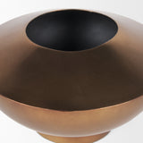 Quiana Medium Textured Gold Metal Vase from Mercana - Luna Furniture