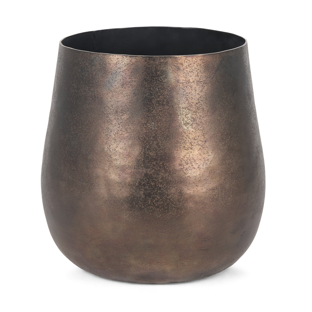 Quade Large Textured Gold Metal Planter from Mercana - Luna Furniture