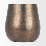 Quade Large Textured Gold Metal Planter from Mercana - Luna Furniture