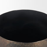 Quade Large Textured Gold Metal Planter from Mercana - Luna Furniture