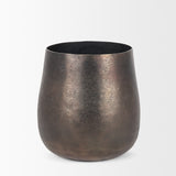 Quade Small Gold Metal Planter from Mercana - Luna Furniture