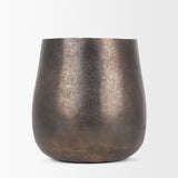 Quade Small Gold Metal Planter from Mercana - Luna Furniture