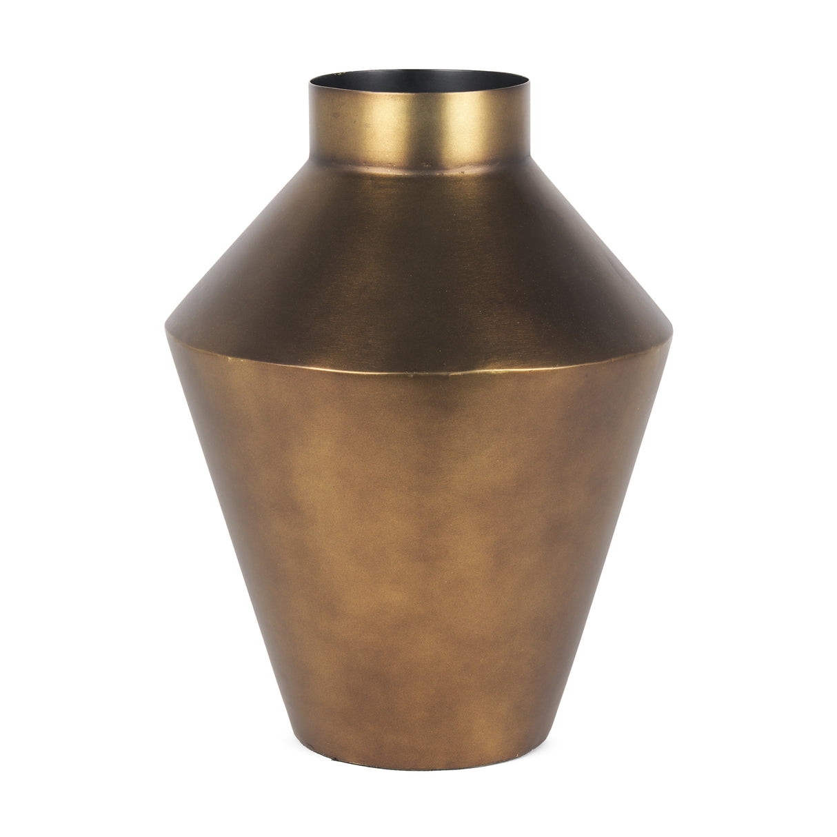 Perrin Large Brushed Gold Metal Decorative Vase from Mercana - Luna Furniture