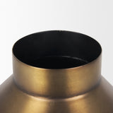 Perrin Large Brushed Gold Metal Decorative Vase from Mercana - Luna Furniture