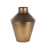 Perrin Small Brushed Gold Metal Decorative Vase from Mercana - Luna Furniture