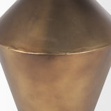 Perrin Small Brushed Gold Metal Decorative Vase from Mercana - Luna Furniture