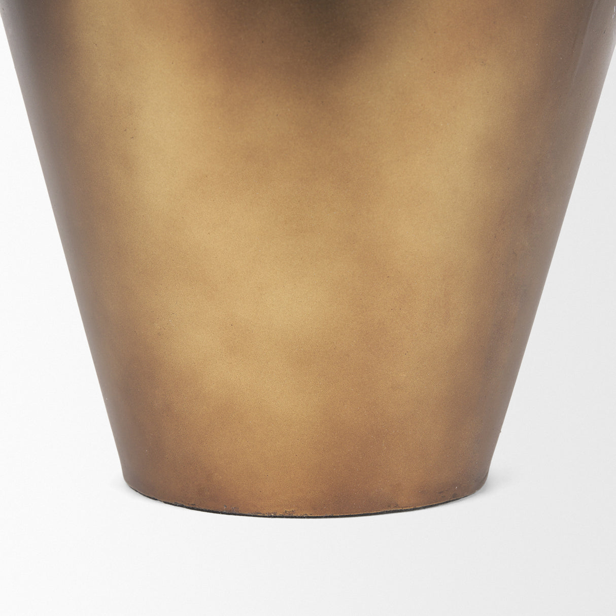 Perrin Small Brushed Gold Metal Decorative Vase from Mercana - Luna Furniture