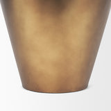 Perrin Small Brushed Gold Metal Decorative Vase from Mercana - Luna Furniture